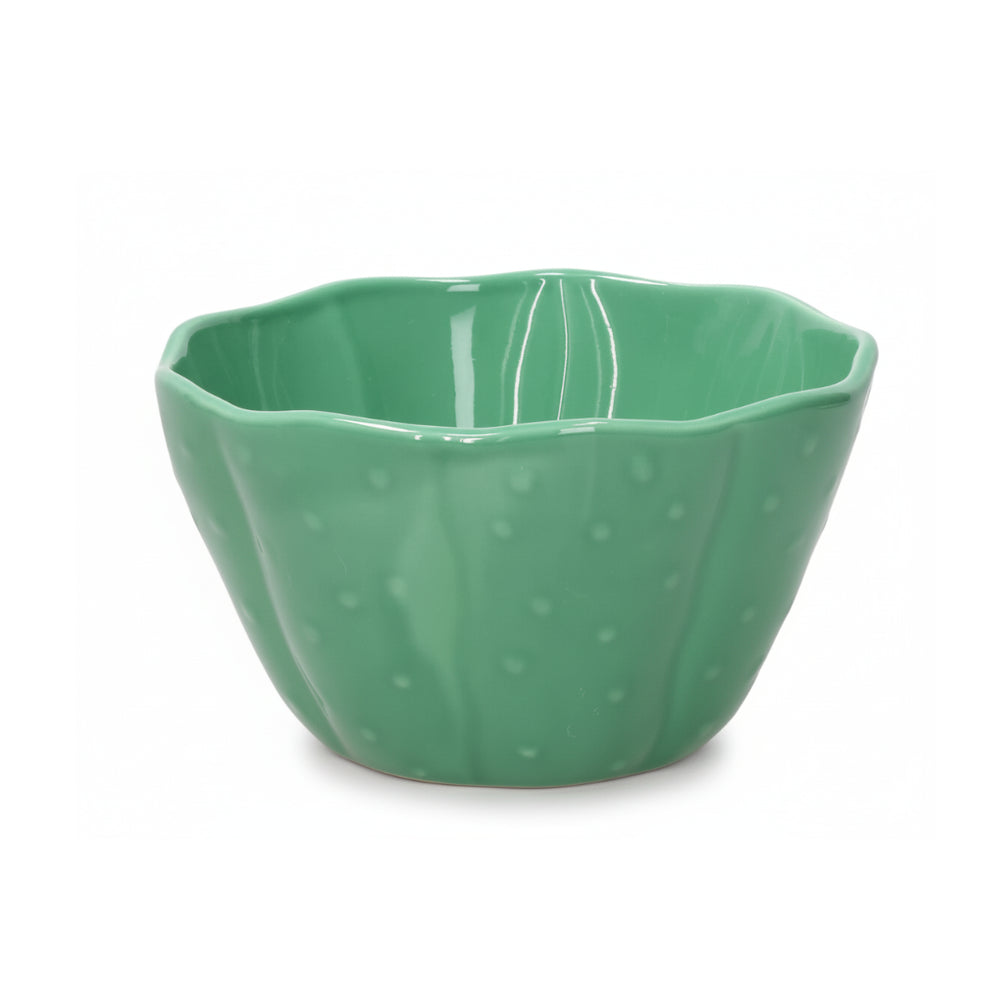 Bol verde con forma de Cactus