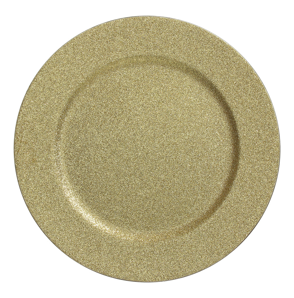 Bajo plato dorado Glitter