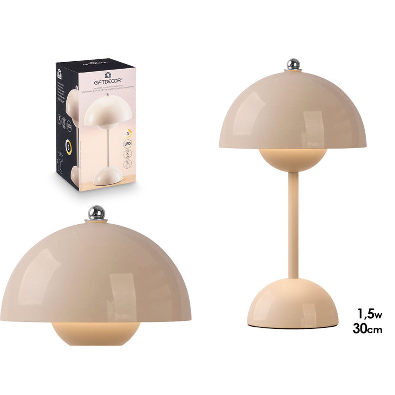 LÁMPARA LED BOLET BEIGE RECARGABLE 1.5W · foto 3