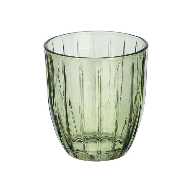SET 6 VASOS DE AGUA RAYAS VERDE