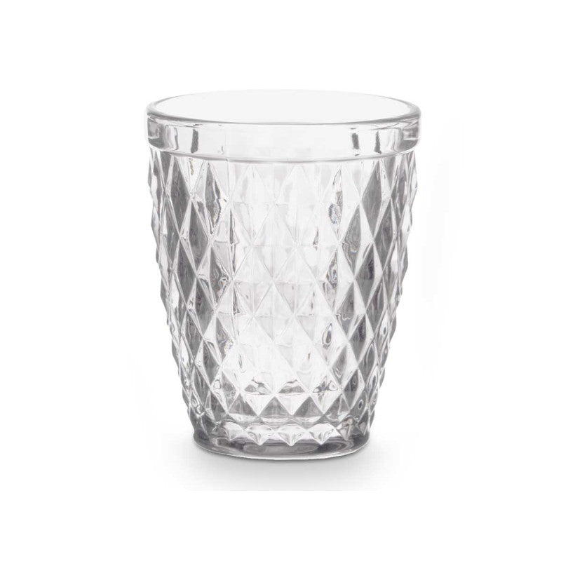SET 6 VASOS DIAMANTE TRANSPARENTE