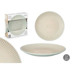 SET 6 PLATOS LLANOS GRABADO VERDE