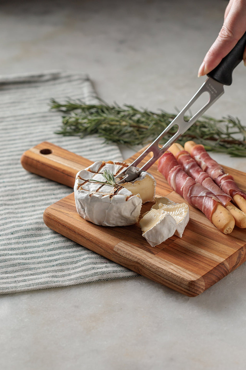 Veta natural de la tabla de teca del kit Kitchen