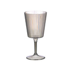 SET 4 COPAS GRIS RAYAS 400 ML