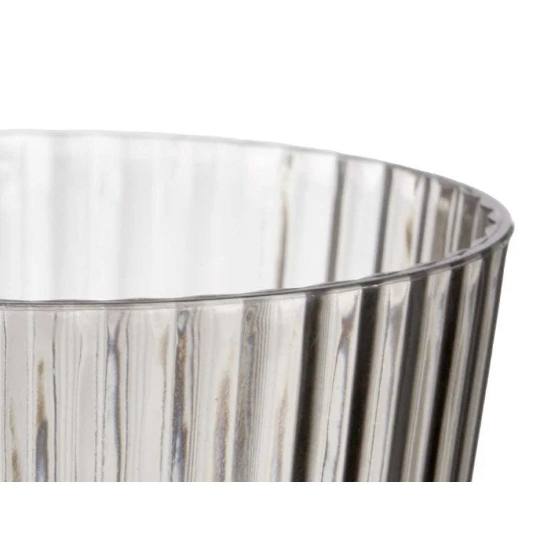SET 6 VASOS GRIS RAYAS 300 ML