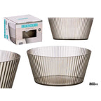 SET 6 BOLES GRIS RAYAS 800 ML