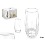 SET 6 VASOS ALTOS DE CRISTAL