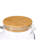 JARRA DE CRISTAL BOROSILICATO CON TAPA DE BAMBÚ 1,5 L