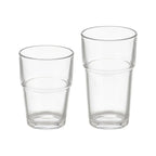 SET 12 VASOS DE VIDRIO APILABLES EN DOS TAMAÑOS