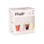 SET 12 VASOS DE VIDRIO APILABLES EN DOS TAMAÑOS