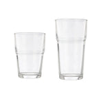 SET 12 VASOS DE VIDRIO APILABLES EN DOS TAMAÑOS