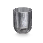 SET 6 VASOS COLOR GRIS CON RELIEVE