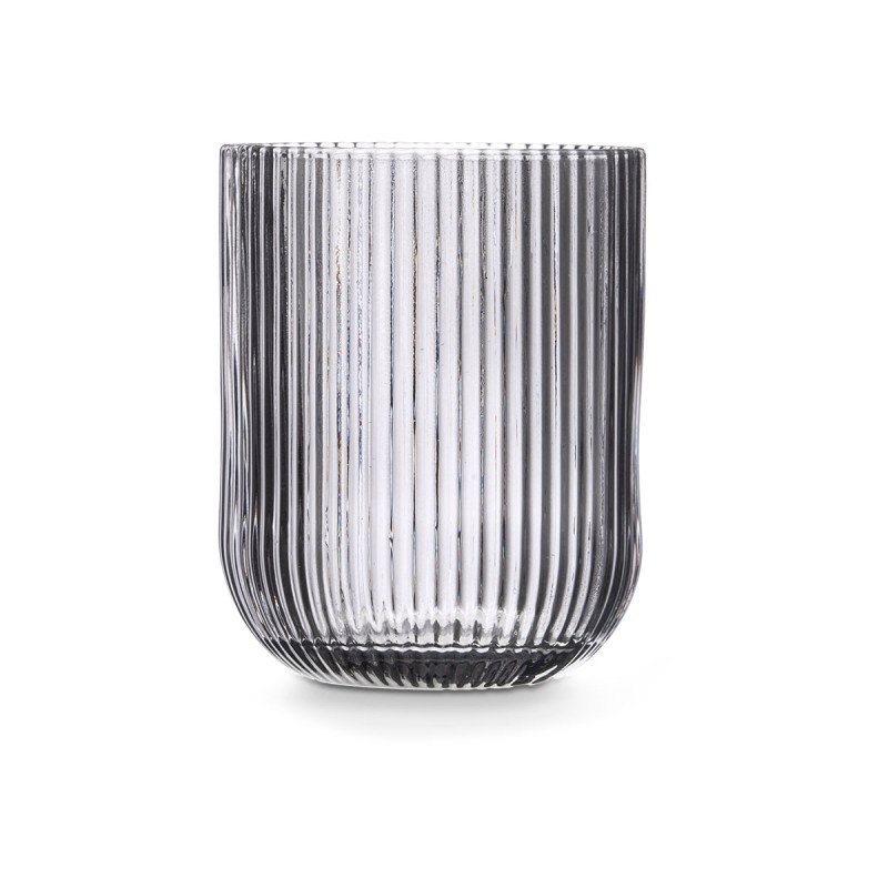 SET 6 VASOS COLOR GRIS CON RELIEVE
