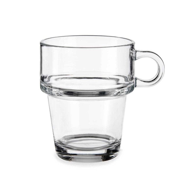 SET 6 TAZAS DE VIDRIO APILABLES