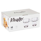 SET 6 TAZAS DE VIDRIO APILABLES