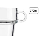 SET 6 TAZAS DE VIDRIO APILABLES