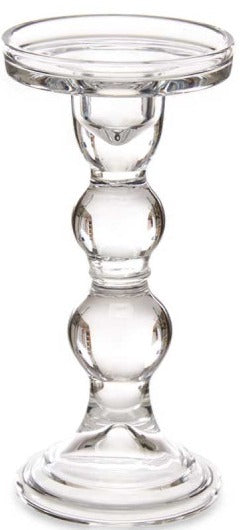 CANDELABRO DE CRISTAL TRANSPARENTE BOLA