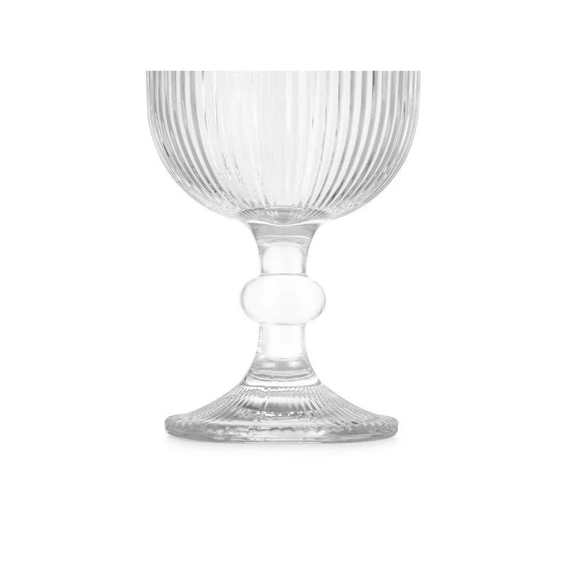 SET 6 COPAS TRANSPARENTES CON RELIEVE