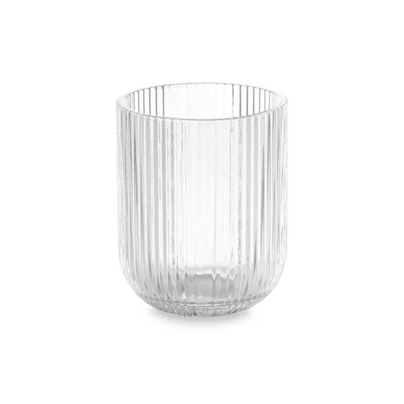 SET 6 VASOS TRASNPARENTES CON RELIEVE