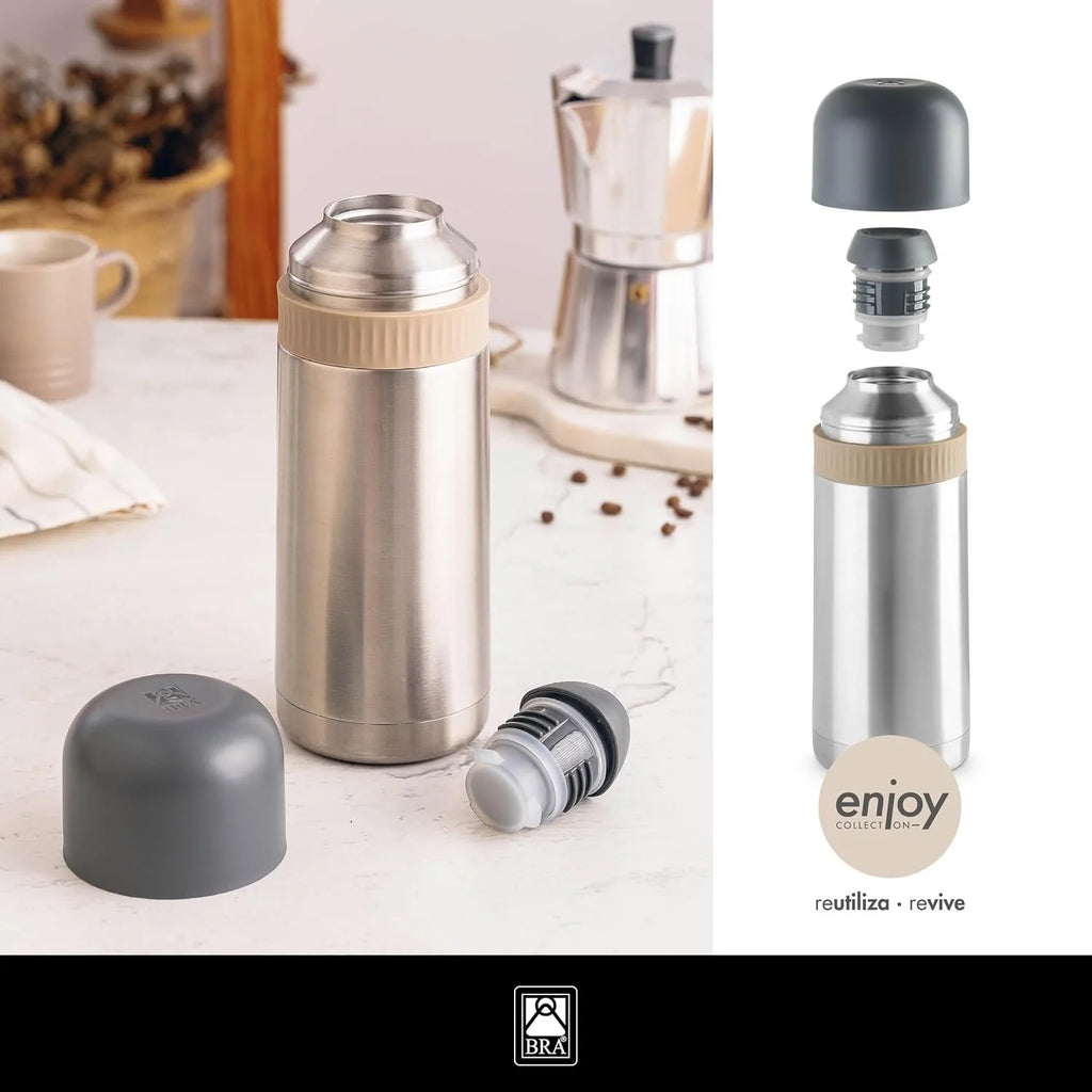 TERMO PARA LÍQUIDOS DE ACERO INOXIDABLE 800 ML BRA