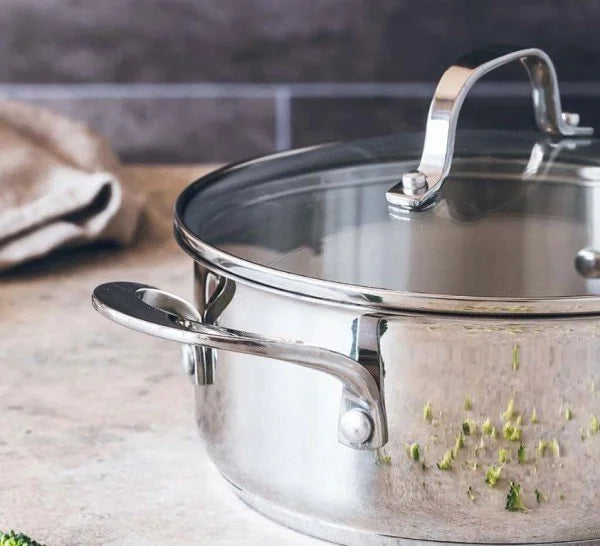 BATERÍA DE COCINA BRA DE ACERO INOXIDABLE 5 PIEZAS