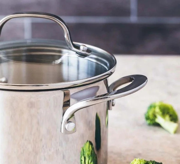 BATERÍA DE COCINA BRA DE ACERO INOXIDABLE 5 PIEZAS