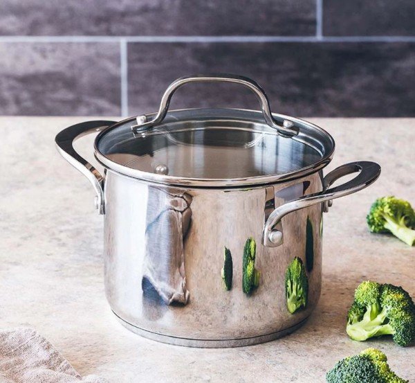 BATERÍA DE COCINA BRA DE ACERO INOXIDABLE 5 PIEZAS