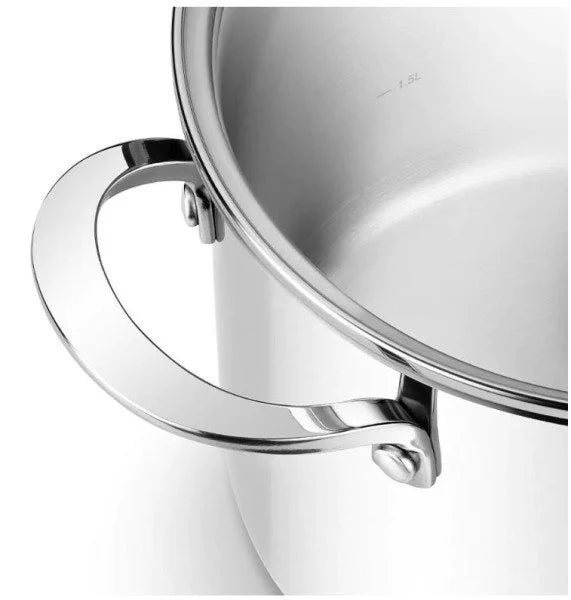BATERÍA DE COCINA BRA DE ACERO INOXIDABLE 5 PIEZAS