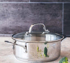 BATERÍA DE COCINA BRA DE ACERO INOXIDABLE 5 PIEZAS