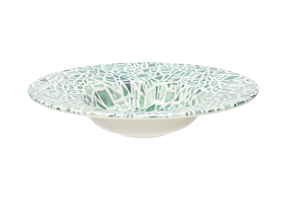 PLATO HONDO VERDE MOSAICO
