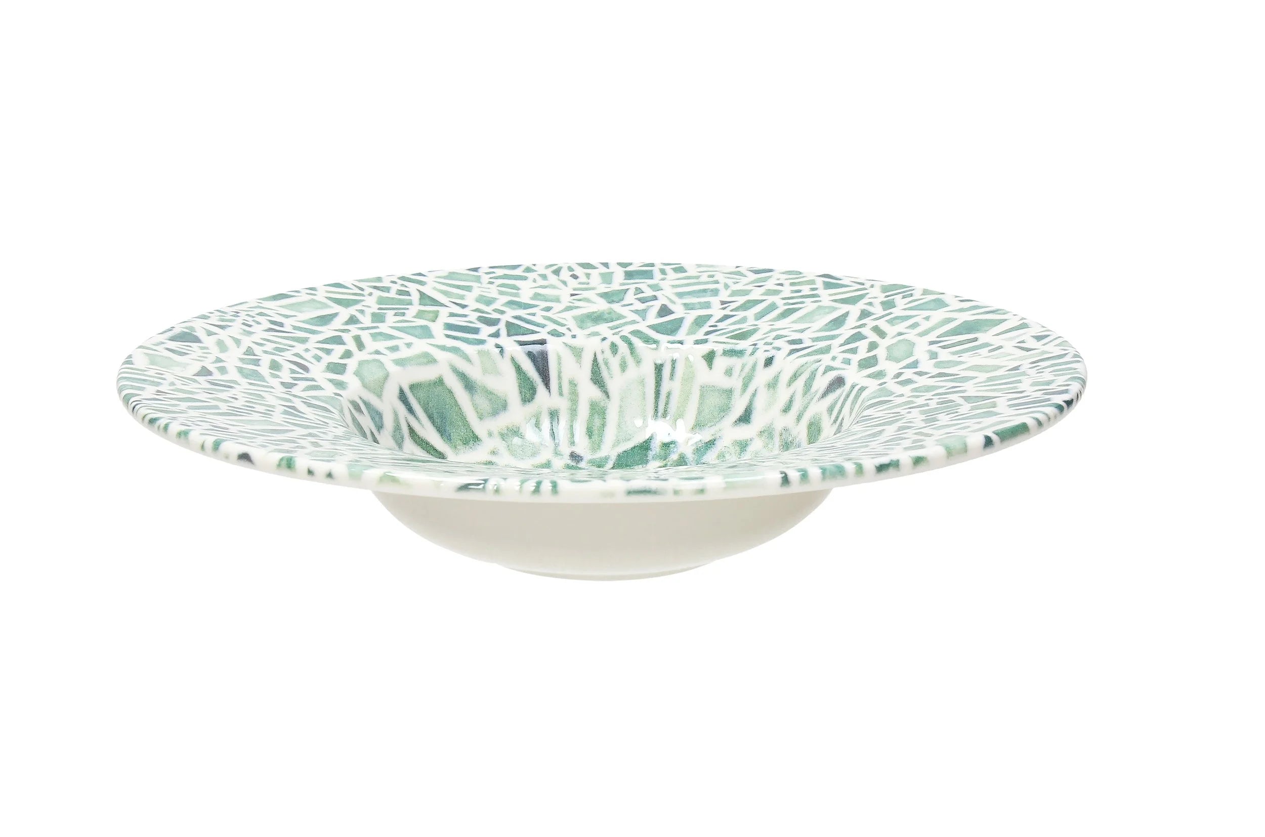 PLATO HONDO VERDE MOSAICO