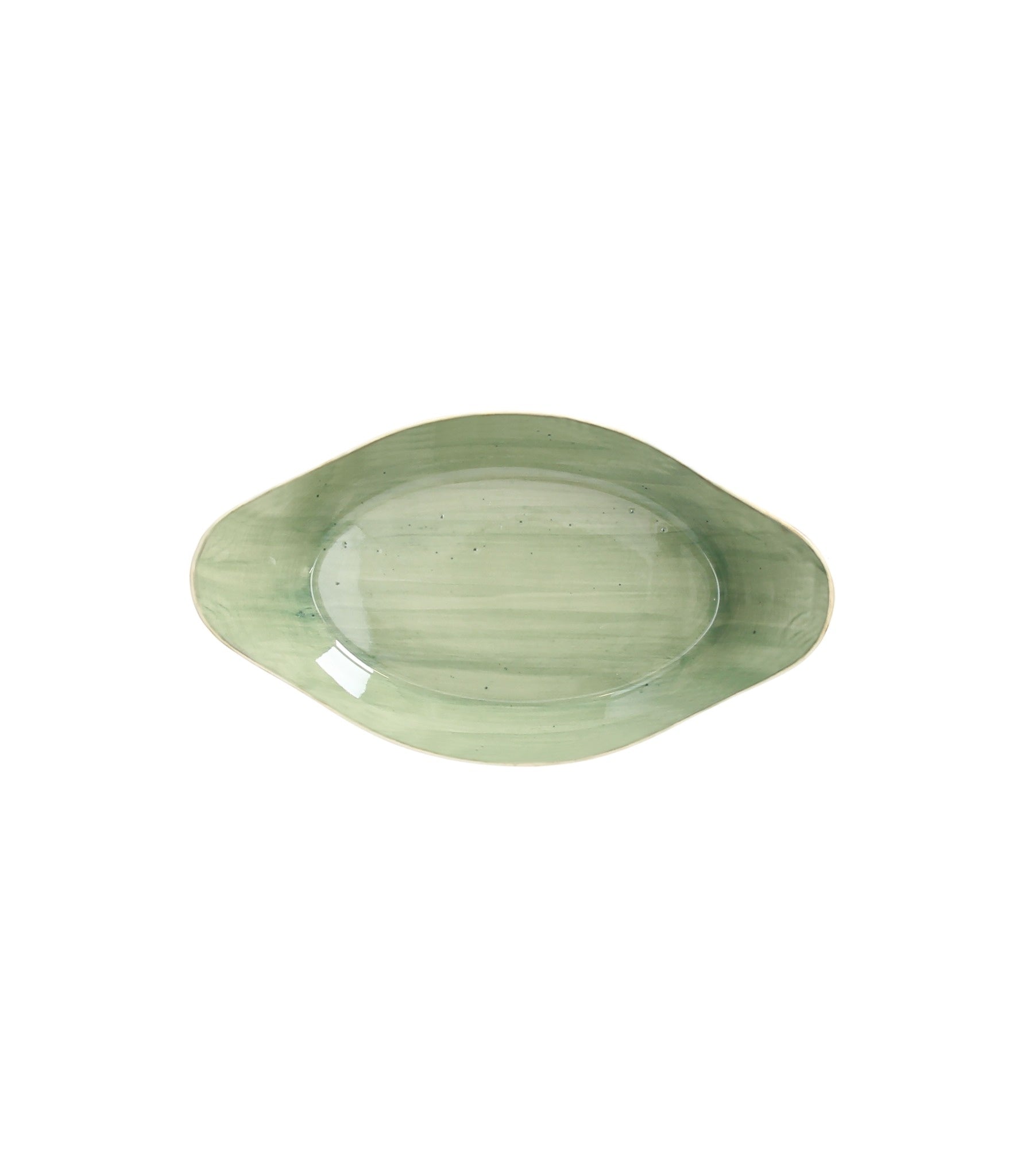 FUENTE DE HORNO OVAL B-RUSH 23 CM VERDE
