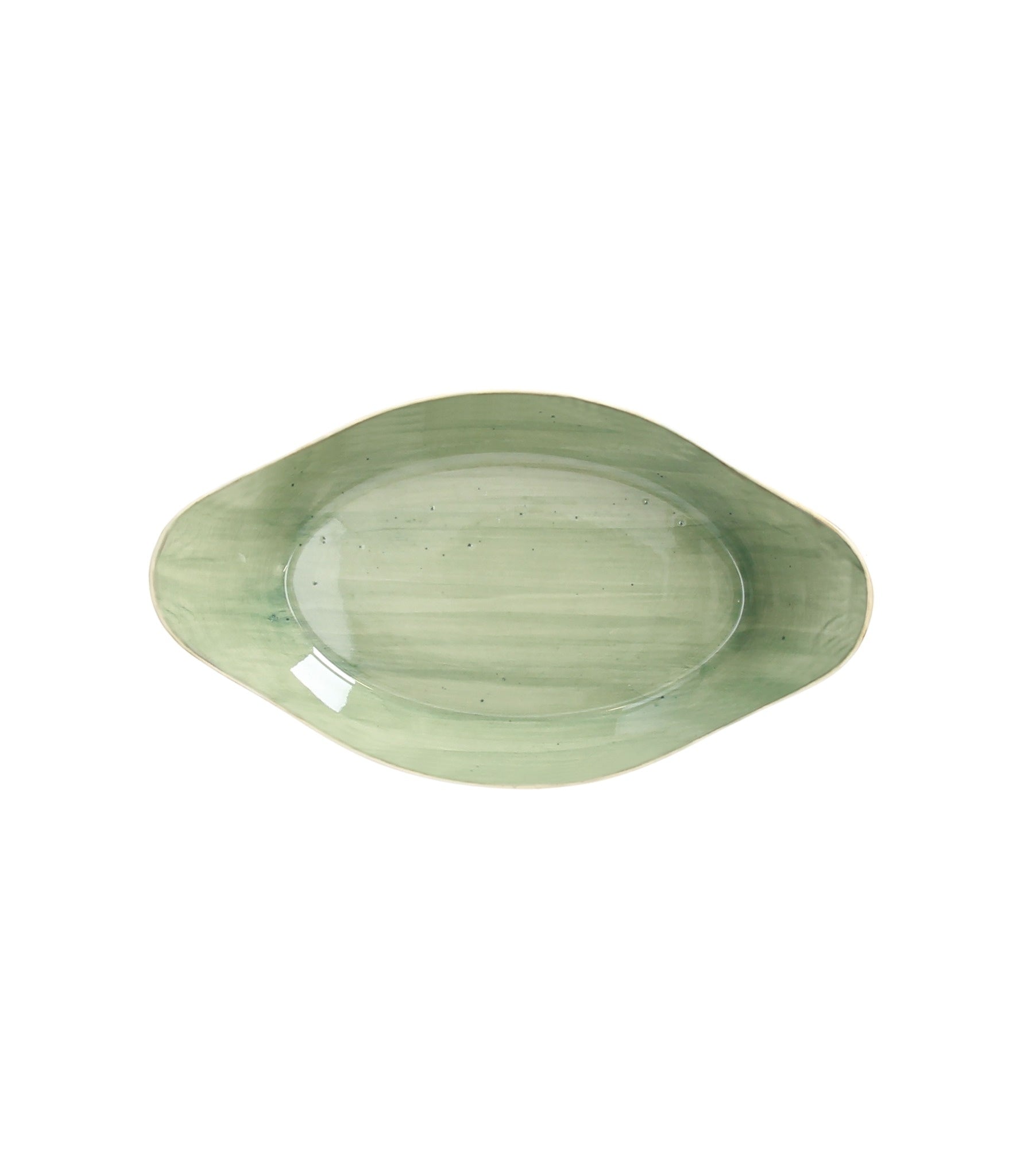 FUENTE DE HORNO OVAL B-RUSH 26 CM VERDE