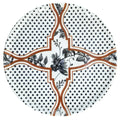 PLATO DE PIZZA DECORADO BLANCO Y NEGRO