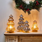 ÁRBOL DECORATIVO DE CRISTAL GRIS CON LUZ LED