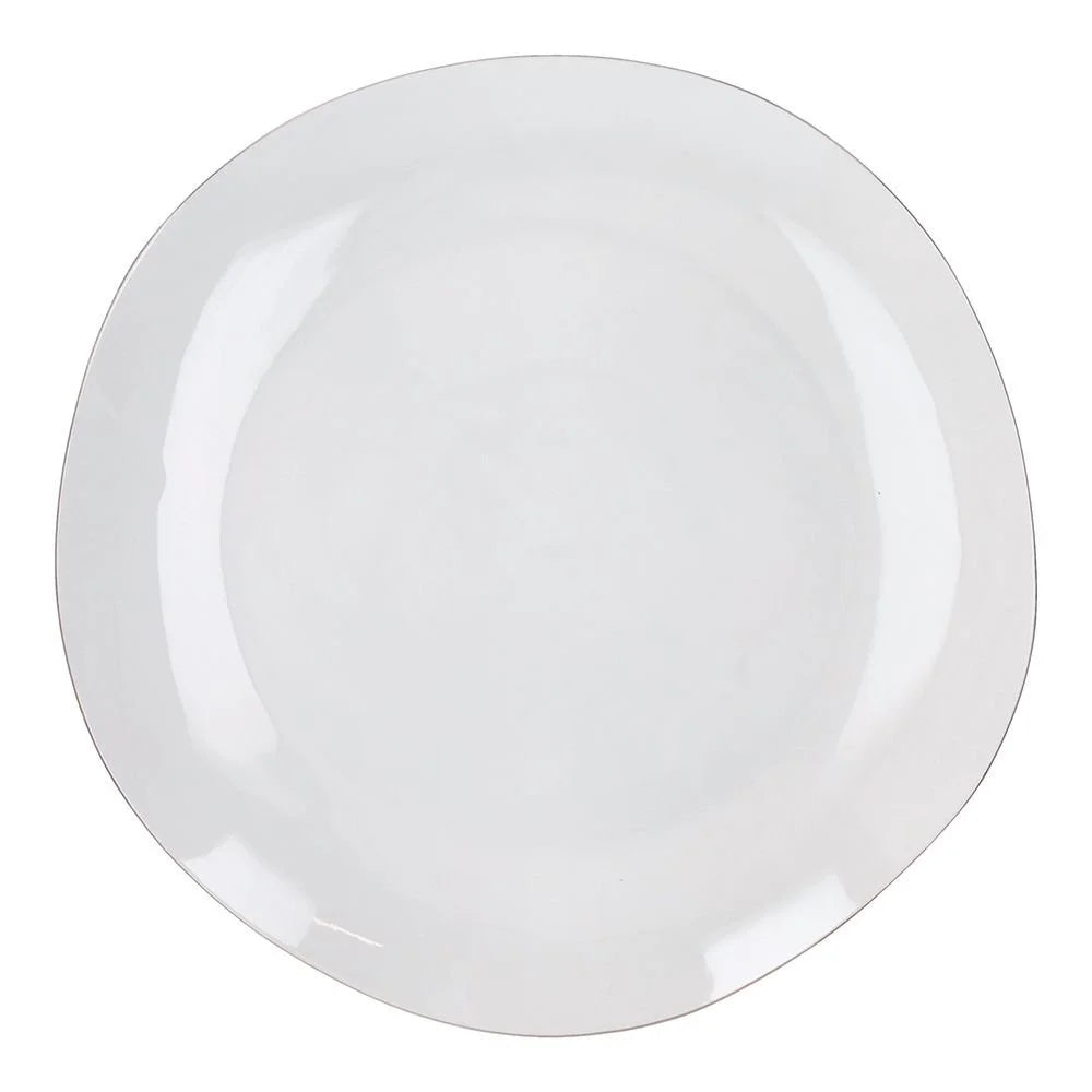 VAJILLA DELPHI BLANCA CON FILO DORADO 18 PIEZAS