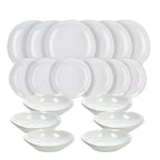 VAJILLA DELPHI BLANCA CON FILO DORADO 18 PIEZAS