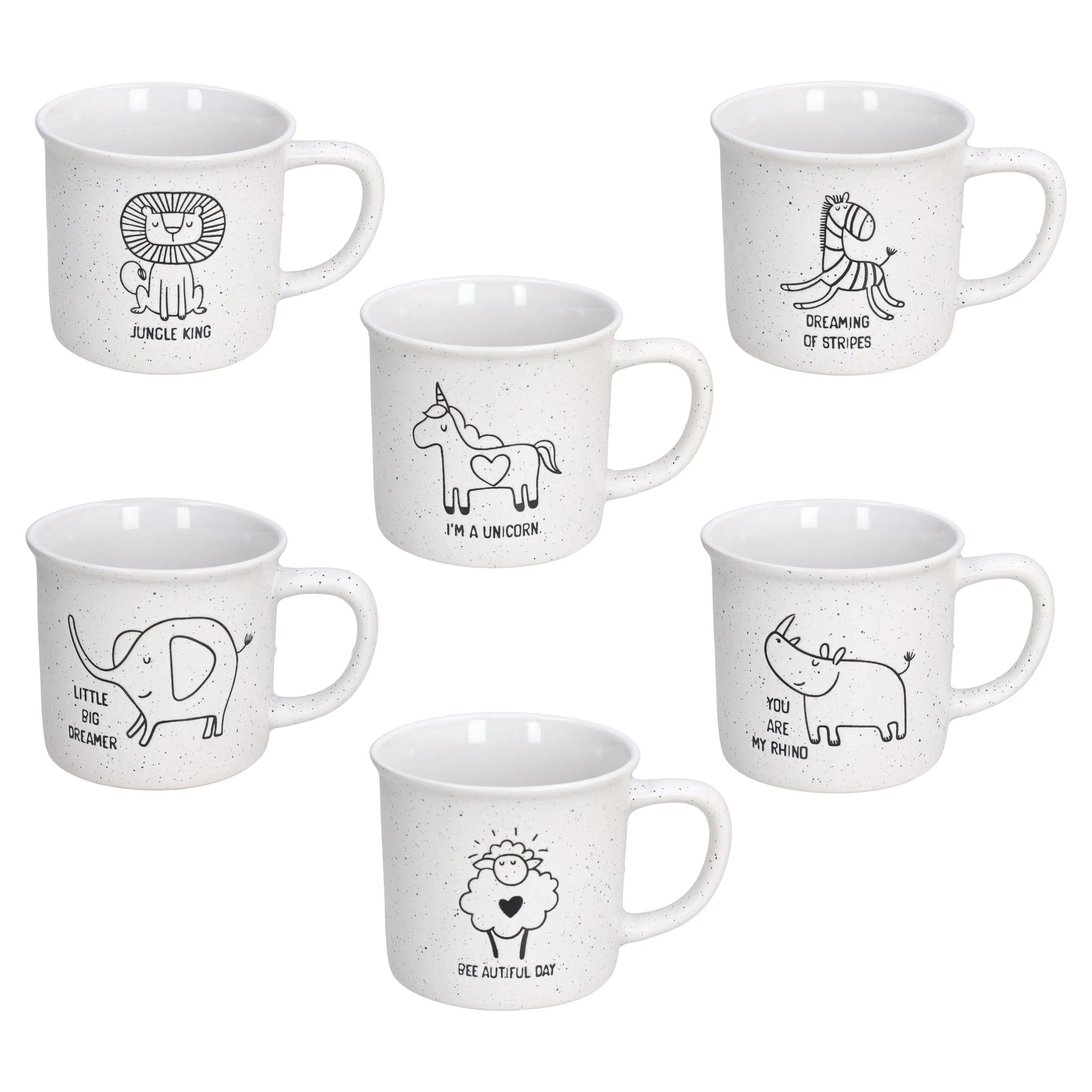 SET 6 TAZAS LITTLE FUNNY ONES 300 ML mm