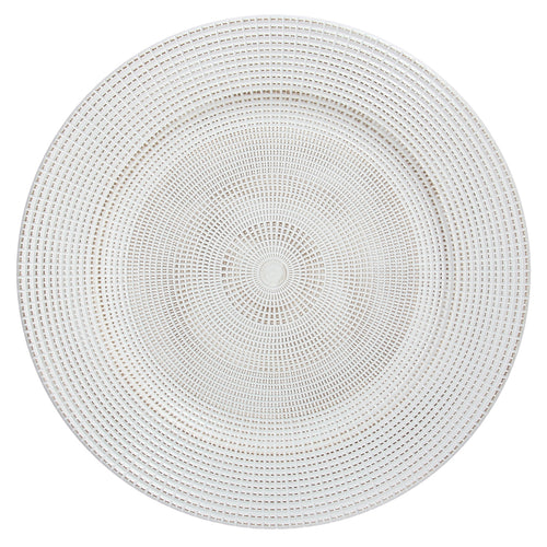 BAJO PLATO BLANCO TEXTURIZADO