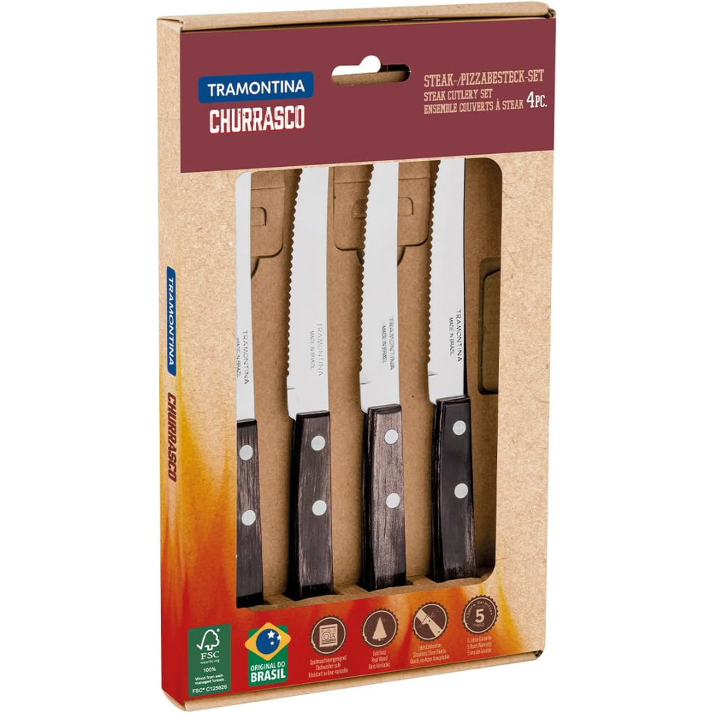 Set de 4 cuchillos churrasco Tramontina