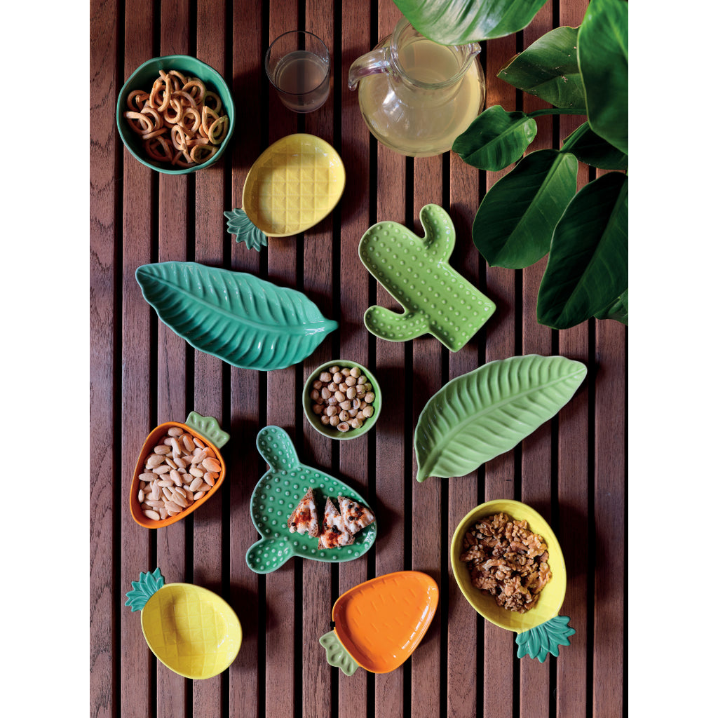 SET 2 PLATOS HOJAS DECORATIVAS