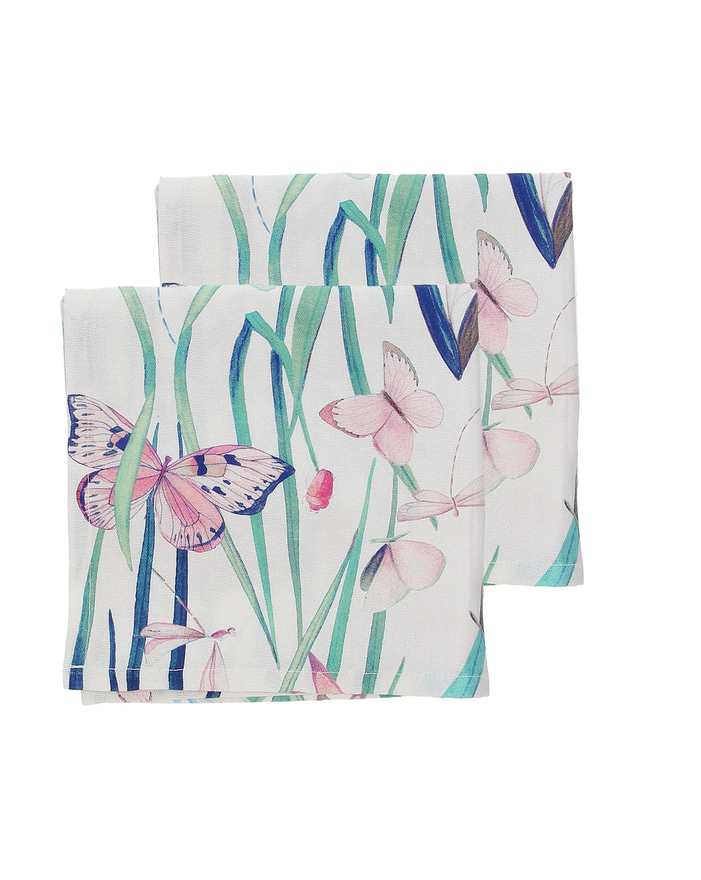 Set 2 servilletas de algodón butterfly 45x45 cm