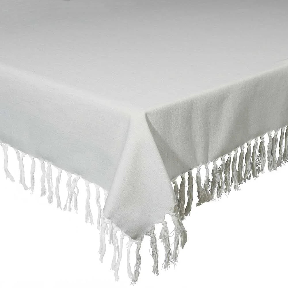 MANTEL BLANCO ROTO CON FLECOS