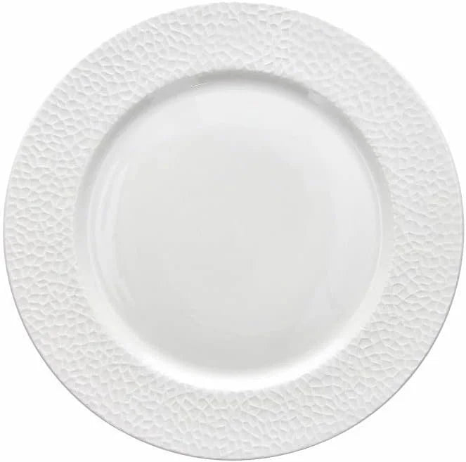 VAJILLA 18 PIEZAS BLANCA TEXTURA GOLF