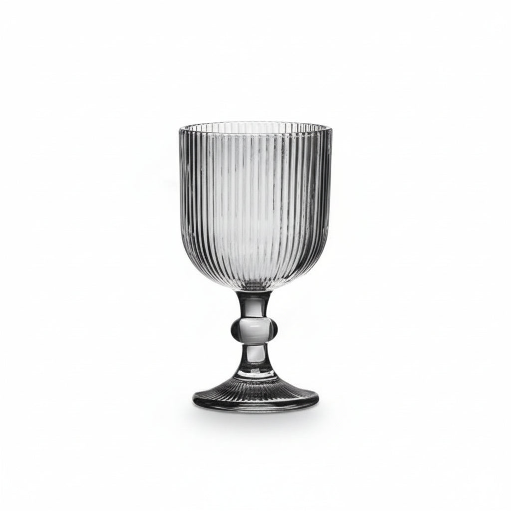 SET 6 COPAS GRIS CON RELIEVE