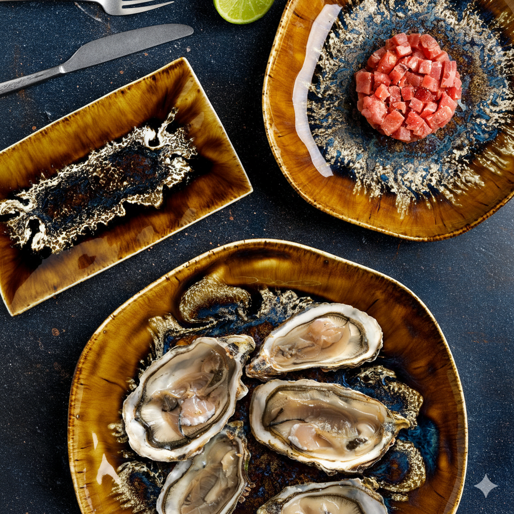 Plato Rectancular Reef Oyster · foto 3