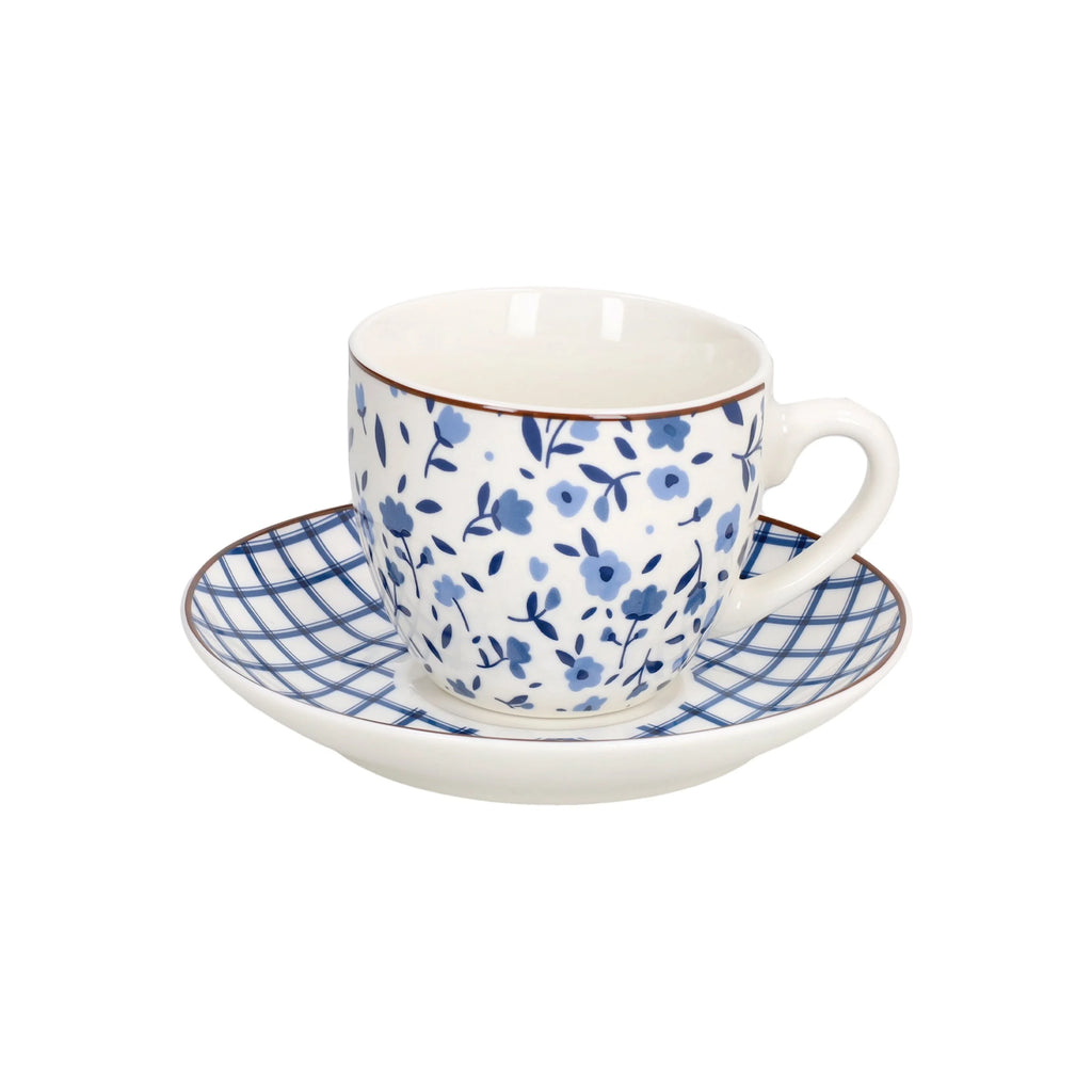 SET 6 TAZAS CAFÉ CON PLATO COTTAGE