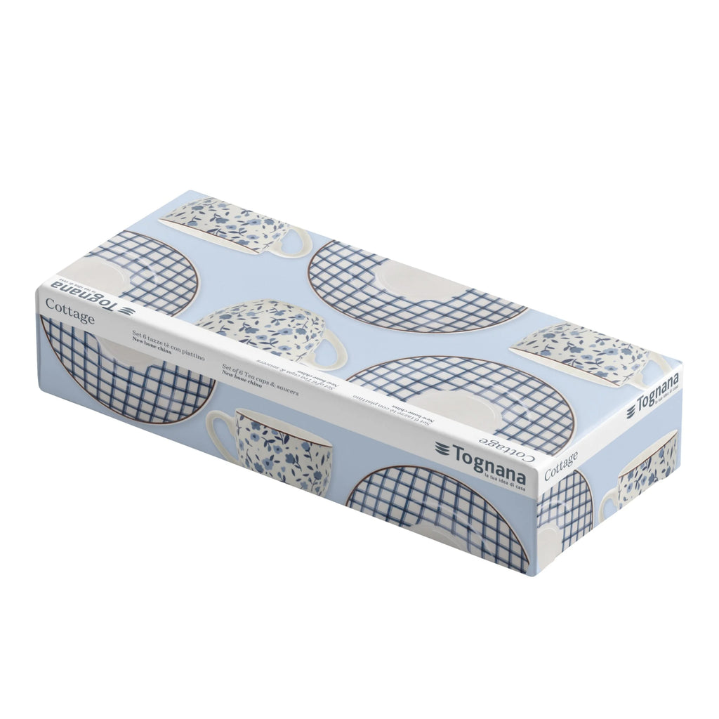 SET 6 TAZAS CAFÉ CON PLATO COTTAGE