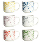 SET 6 TAZAS PUNTOS MULTICOLOR 380 CC