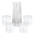 SET JARRA + 4 VASOS LYRA BOROSILICATO TOGNANA